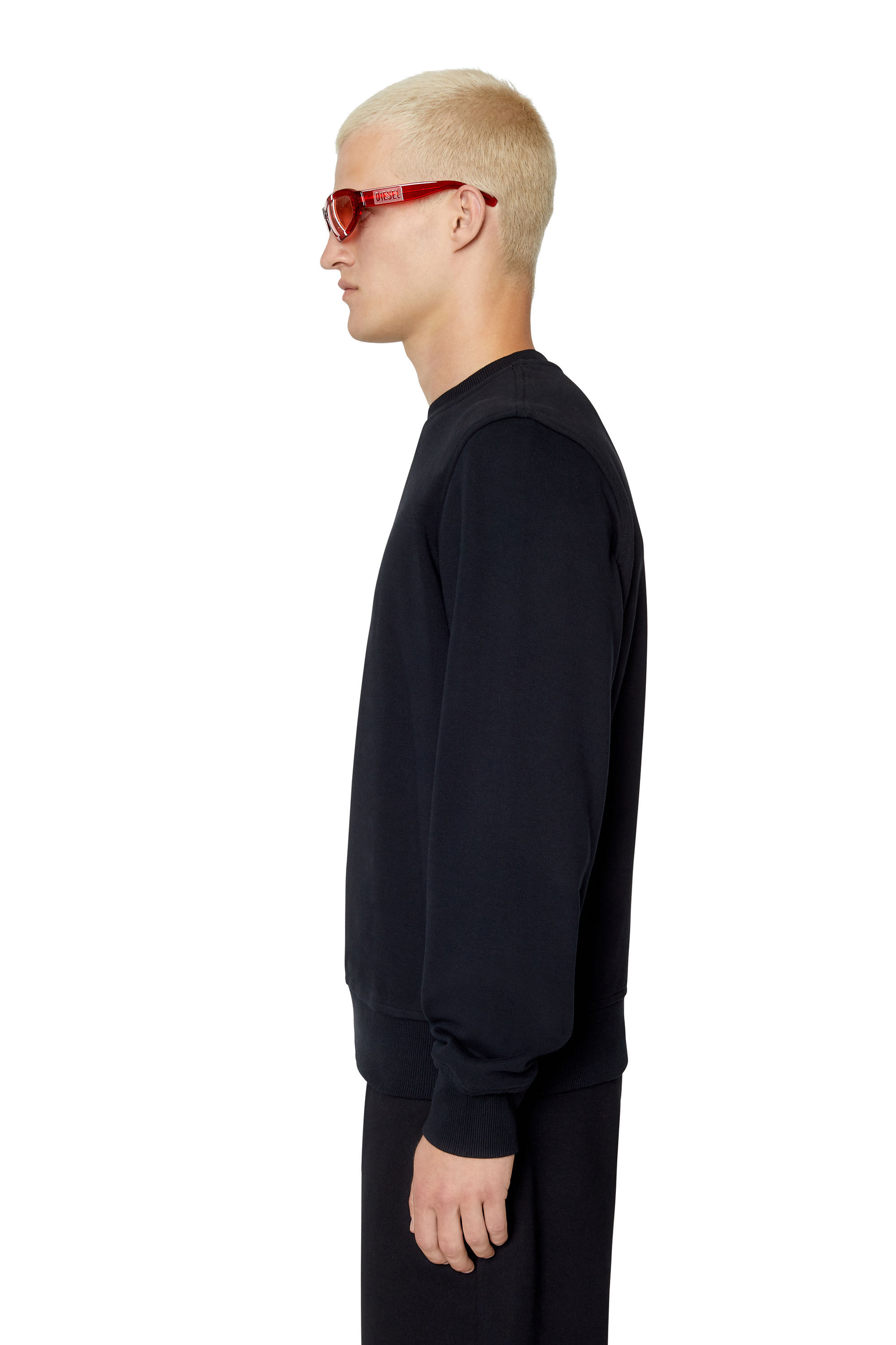Diesel - S-GINN-D, Unisex's Sweatshirt with mini D patch in Black - 5